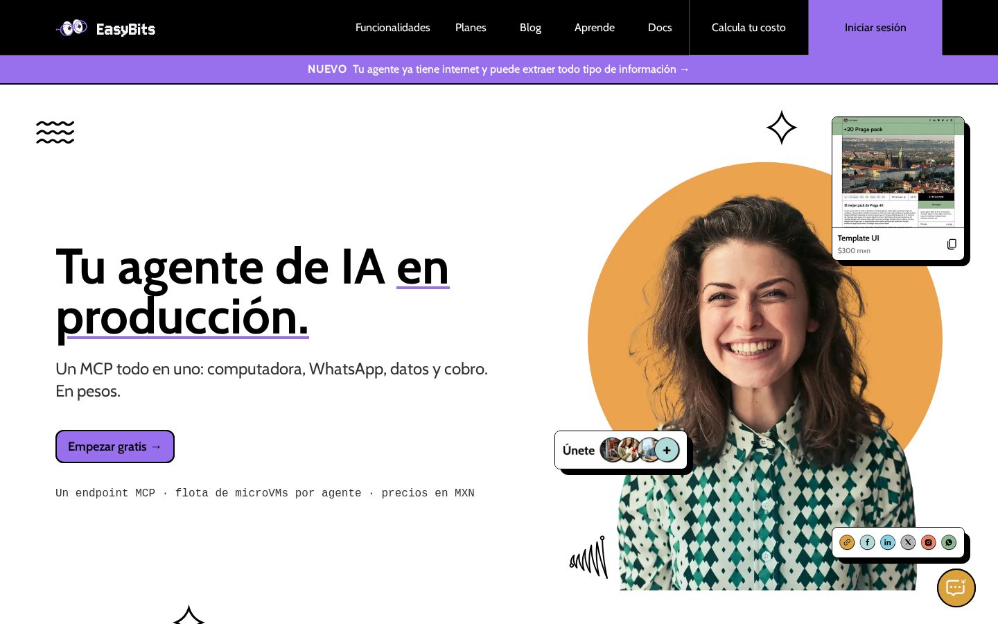Captura de easybits.cloud